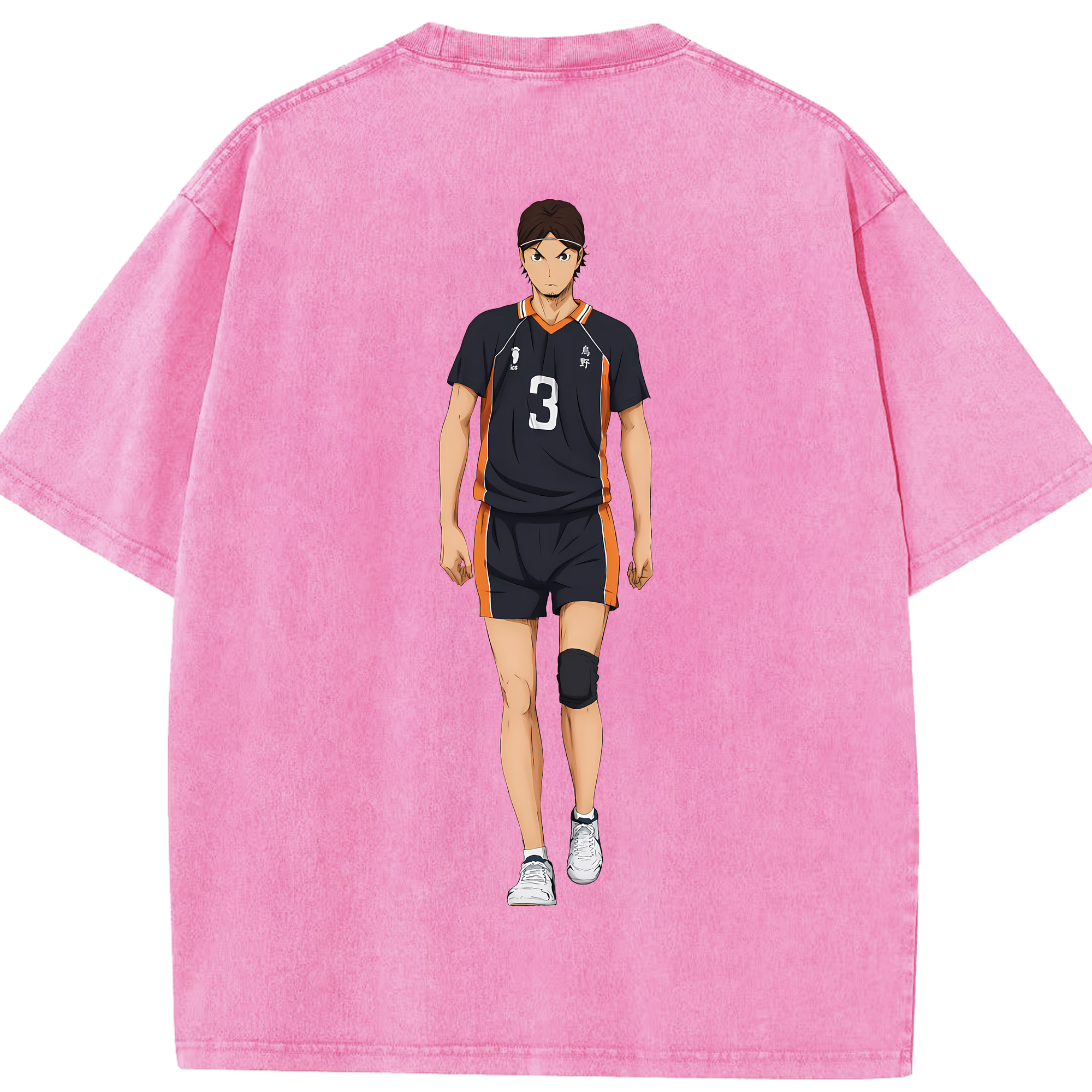 （画像用） ハイキュー!! Haikyu!! 綿100% ヴィンテージ風 半袖Tシャツ（背面プリント）